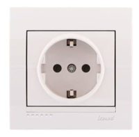 РОЗЕТКА DERIY С/З БЕЛЫЙ КЕРАМИКА